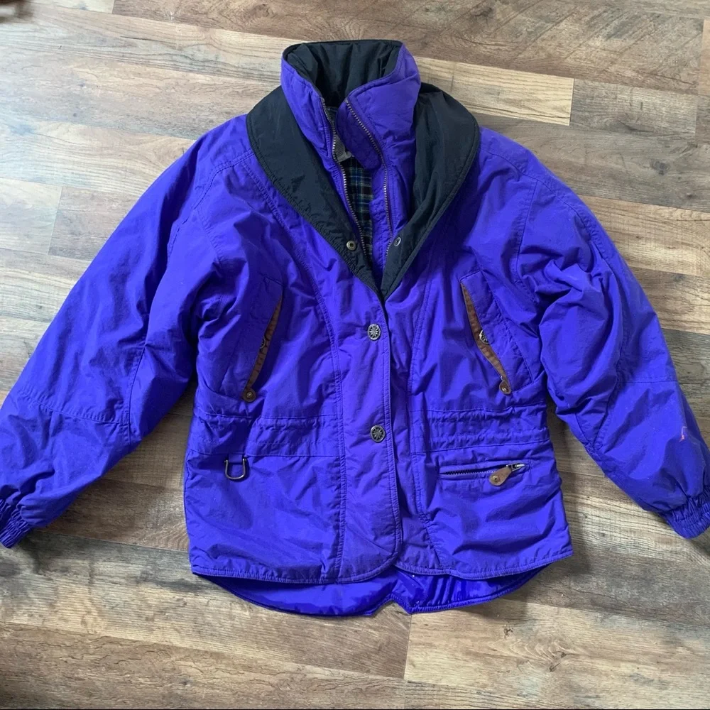Vintage retro purple skiwear jacket women’s medium - Picture 1 of 6